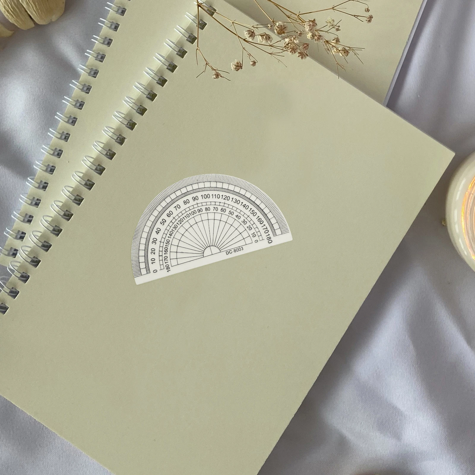 10pcs Clear Plastic Protractor Math Protractor 180 Degrees Protractor For Angle Measurement Student School Office Supply