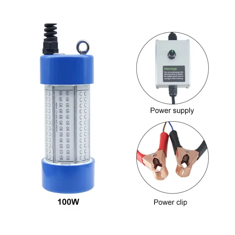 تحت الماء الصيد مصباح ليد 100 واط DC12V الأخضر LED الحبار ضوء استخدمها في مزارع الصيد البحرية البحرية Led الصيد السحر