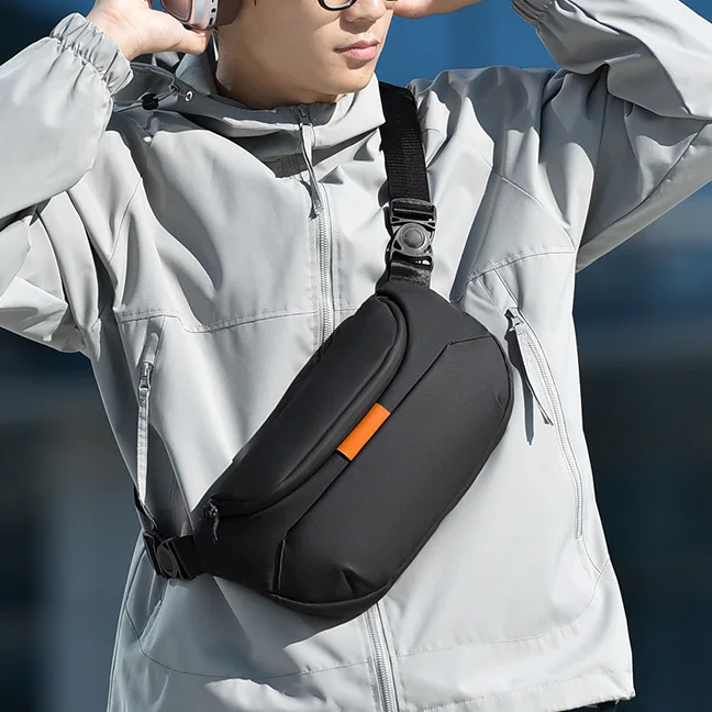 

New Large-capacity Men's Crossbody Bag, Stylish And Sophisticated Men's Bag, Casual And Lightweight Cycling Chest Bag, Stylish A