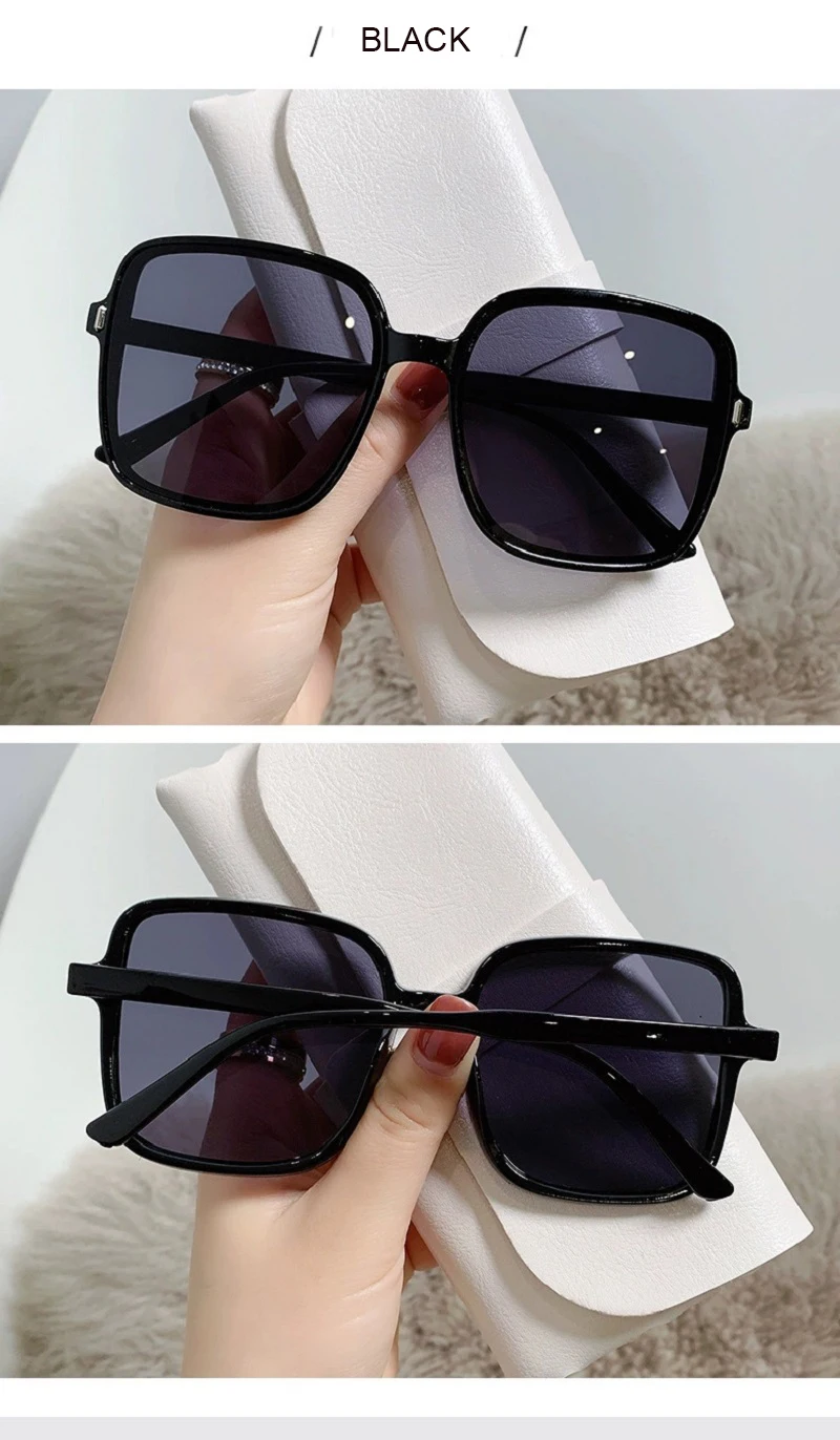 Vintage übergroße quadratische Sonnenbrille 2025, Damenmode, Farbverlauf, Outdoor-Sonnenbrille, Retro, weiblich, Luxusmarke, Design-Brille – Detail 12