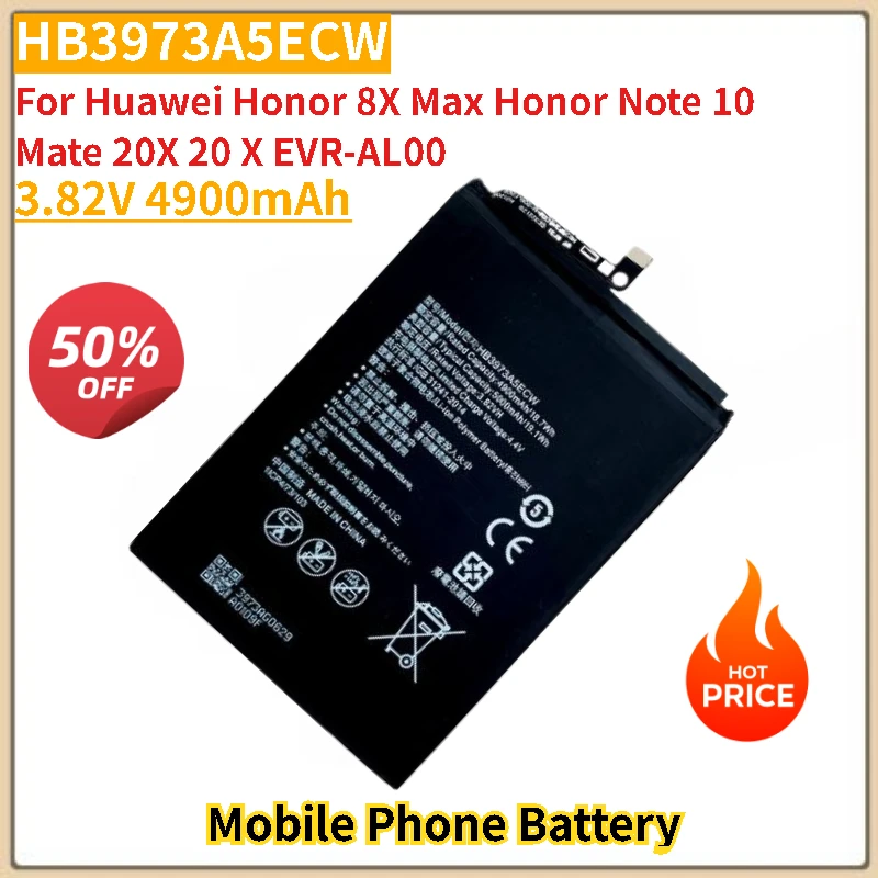 

HB3973A5ECW аккумулятор для телефона 3,82 В 4900 мАч для Huawei Honor 8X Max Honor Note 10 Mate 20X 20 X EVR-AL00, новинка, высокое качество