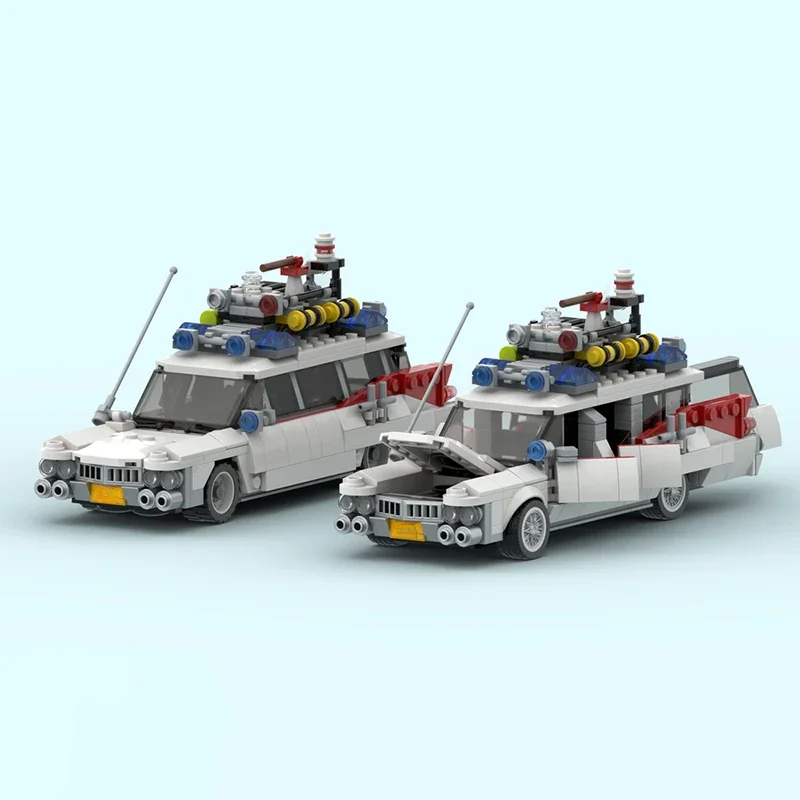 485pcs MOC Compatible 21108 Ghost Busters Ecto-1 Movie Car Building Blocks DIY Toys Assembly Model for Kids Boys Girl Gifts