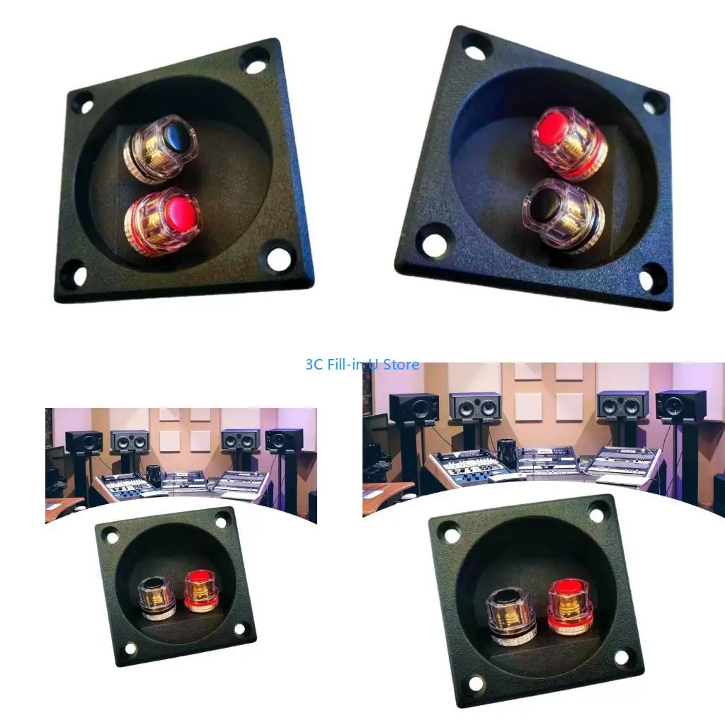 G8TA Square Spring Cup Speaker Junction Box Back Panel Block for Home Car Speaker