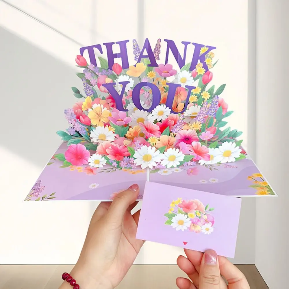 Beautiful Wishing 3D Butterfly Greeting Card Colorful Handmade Teachers Day Cards Paper Creative Gratitude Card Birthday