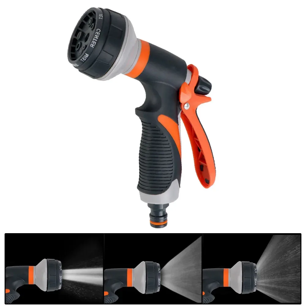 Hose Sprinkle Nozzle For Garden Washing Car 8 Spray Modes Lawn Spray Watering Multifunction High Pressure Water Tool