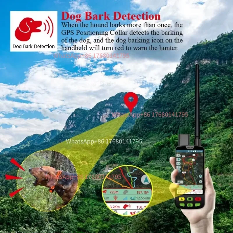 Eseek IP67 Waterproof 4G GPS Hunting Dog Tracking Collar,Multi‑Satellite Positioning for Hounds