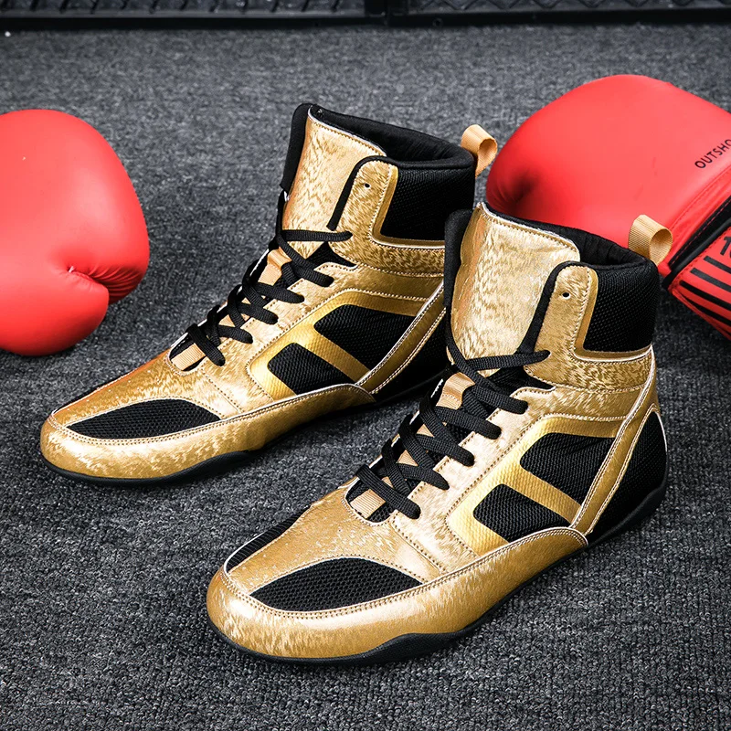 Luxury Boxing Shoes Men's and Women's Large 47 Professional Boxing Sports Shoes Comfortable Wrestling Shoes Flight Sports Shoes