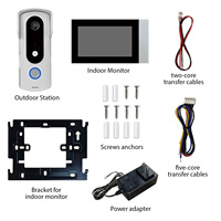 Video Doorbell Intercom System 7 Inch LCD Touch Screen Video Doorbell Door Phone Kits IR Night Vision Camera for Home Office