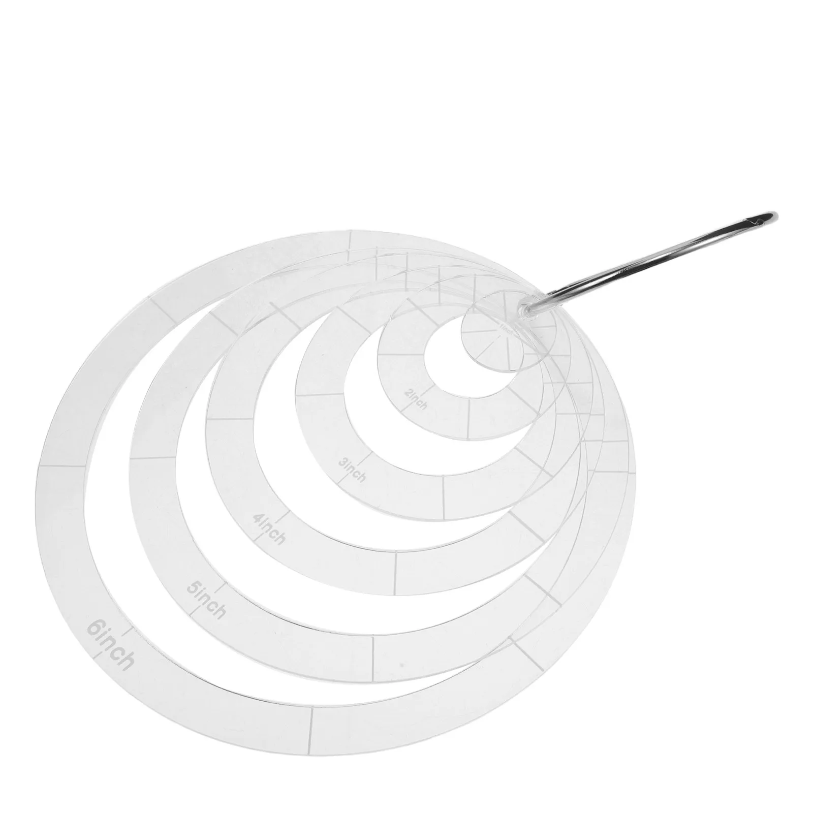 

6Pcs Quilting Template Clear Acrylic Round Edge Circle Rulers for Quilt Marking Sewing Pattern Craft DIY Projects Acrylic