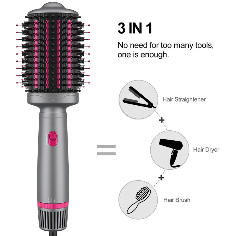 حار بيع PTC التدفئة Volumizer مجفف الشعر الأيونات السالبة ضربة فرشاة الطراز مع الخشن تستهدف فرشاة الهواء الساخن
