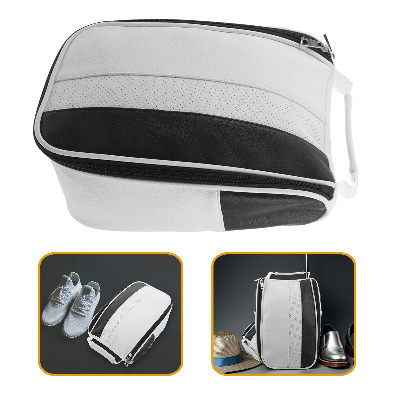 

Golf Shoe Bag Waterproof Fake Storage for Men Women Athletic Carrier Cleats Spikes Travel Pouch Outdoor Sports