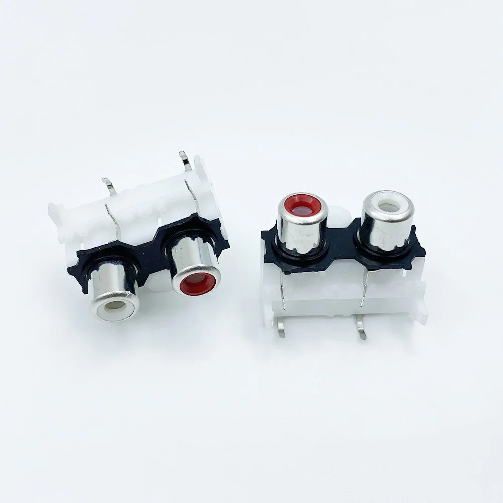 2Pcs/Lot RCA Connector 2/4/6 Hole RCA Female Stereo Audio Jack AV Audio Input Lotus Socket Amplifier Interface Signal Connection