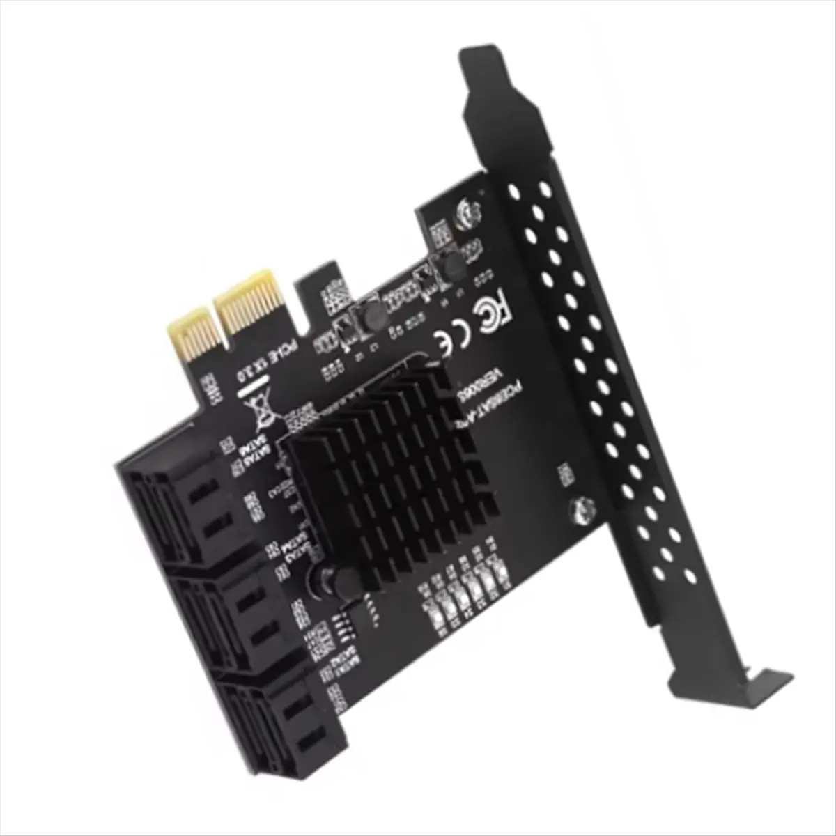 Hot Sale PCIE SATA 1X to 6 Ports SATA 3.0 PCI E Controller Pci Express Multiplier Expansion Card 6Gbps Add on Card Riser