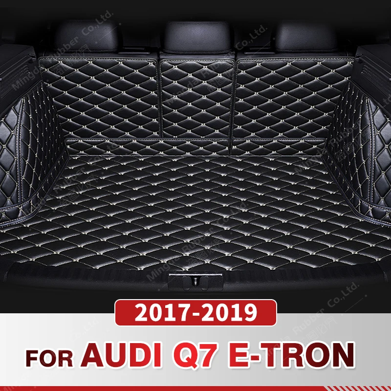 

Auto Full Coverage Trunk Mat For Audi Q7 E-Tron 2017-2019 18 Car Boot Cover Pad Interior Cargo Liner Protector Accessories