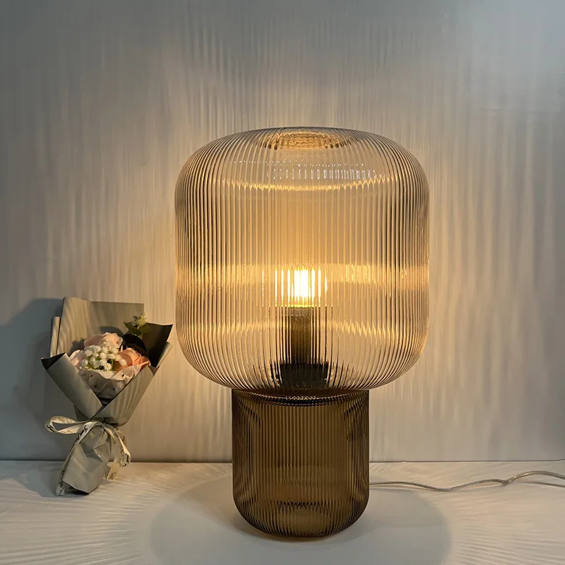 SANDYHA Modern Floor Lamp with Glass Shade Ideal for Bedroom Living Room Dining Table Bedside Desk Lighting Elegant Design and