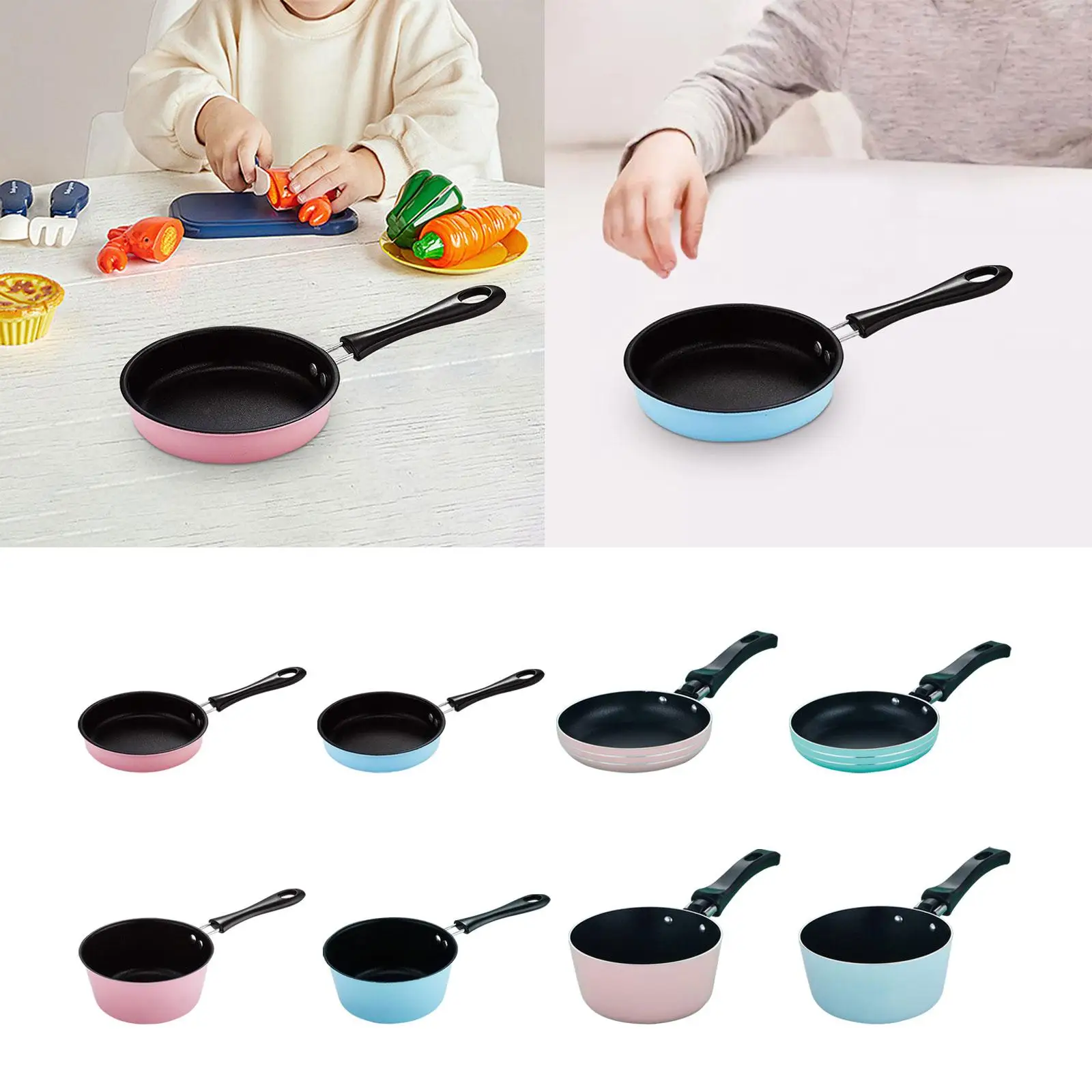 Mini Pretend Play Frying Pan, Kids Kitchen Utensils, Kitchen Accessories, Small