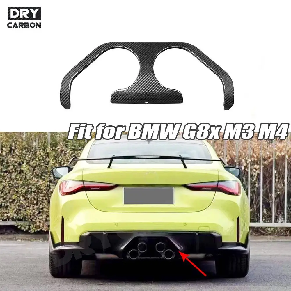 

Dry Carbon Fiber Rear Bumper Lip Diffuser Exhaust Trims Bodykits Car Decoration For BMW 3 4 Series G80 G82 G83 M3 M4 2021+