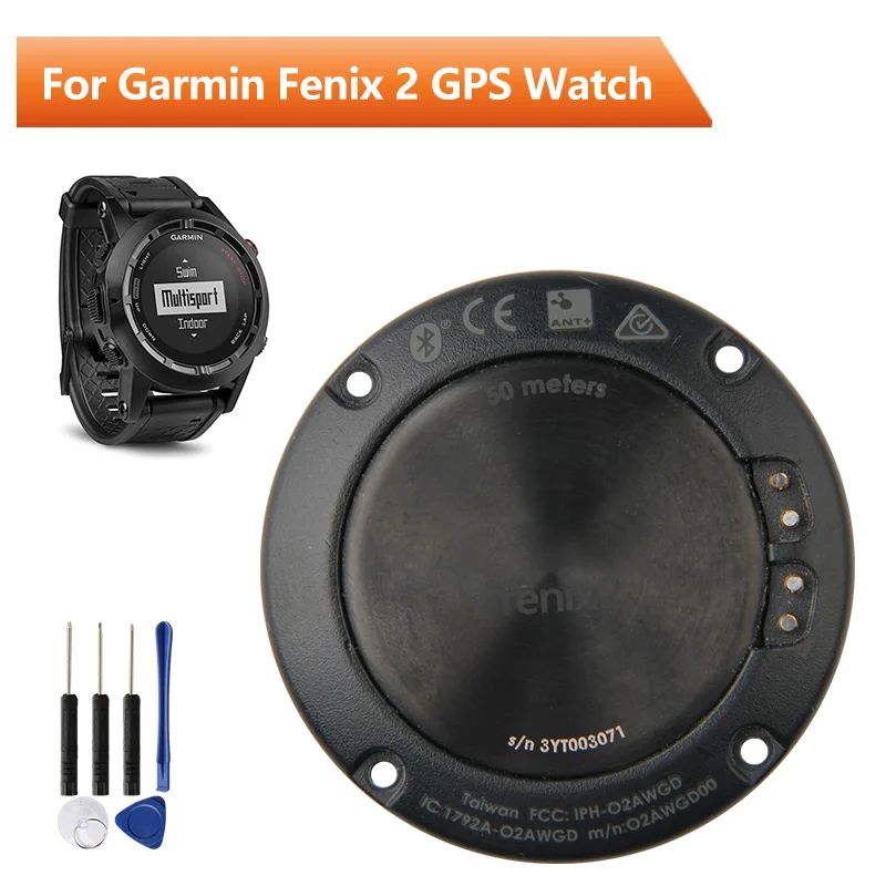 Original Replacement Watch Battery For Garmin Fenix 2 Fenix2 GPS Watch Authentic Wtach Battery With Free Tools