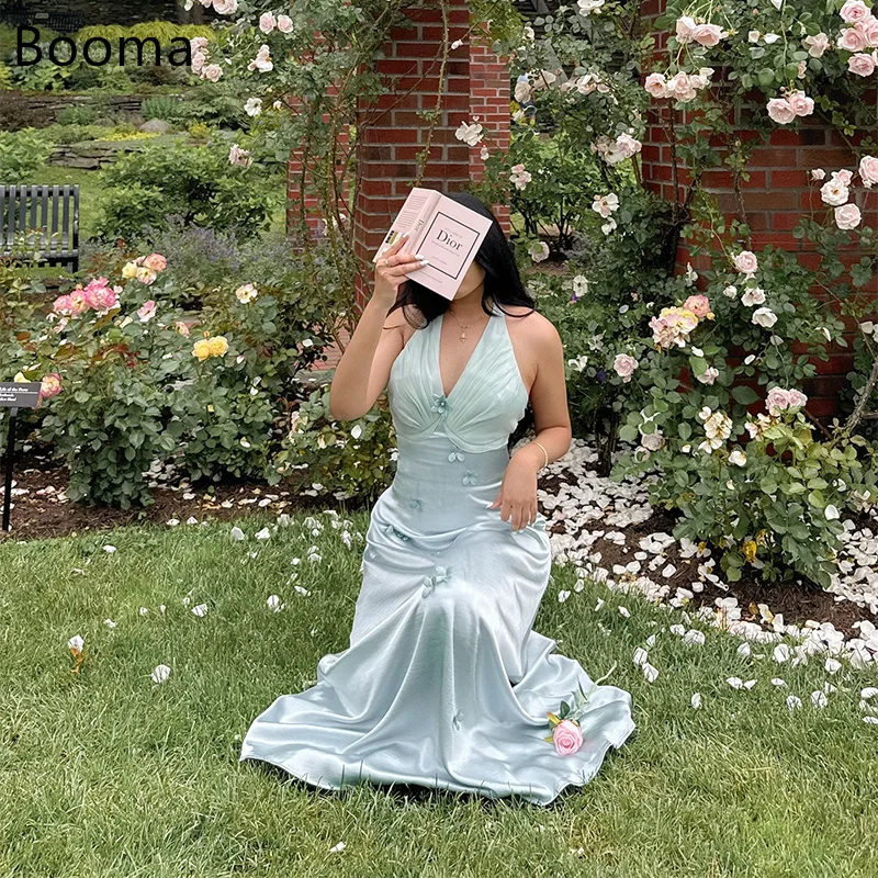 

Booma Long Mermaid Flowers Evening Dresses Formal Party Gowns for Women Sleeveless Elegant Prom Gown Customize 2025