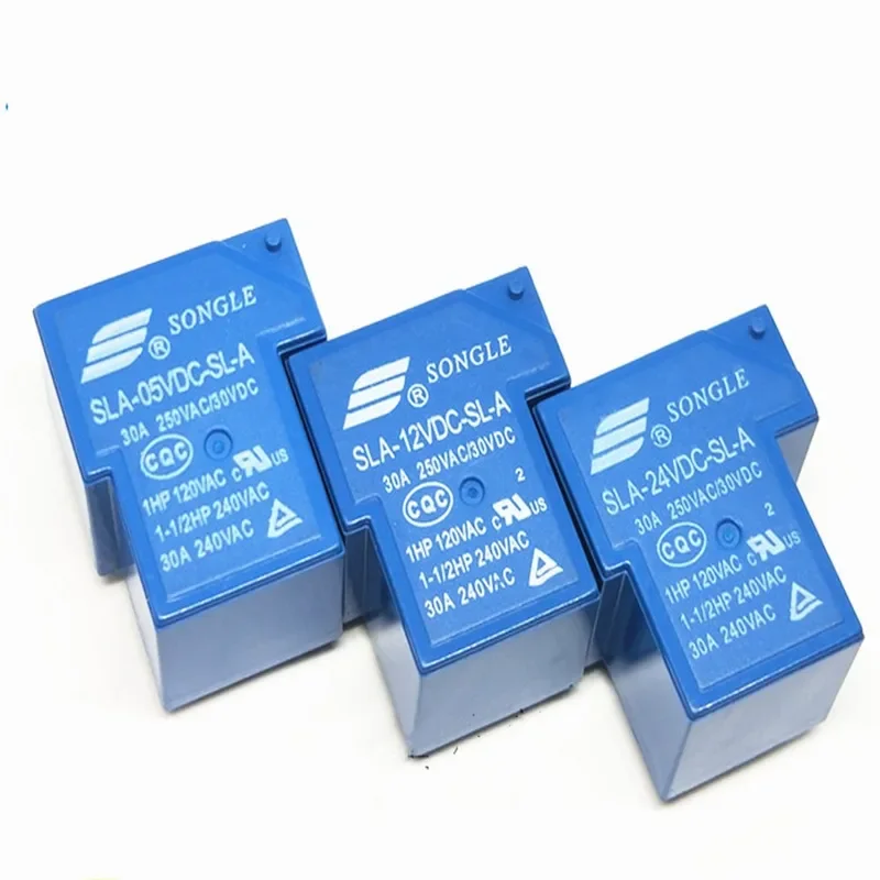 10 Pcs/lot Power Relays SLA-05VDC-SL-A SLA-09VDC-SL-A SLA-12VDC-SL-A SLA-24VDC-SL-A 5V 9V 12V 24V 30A 4PIN T90