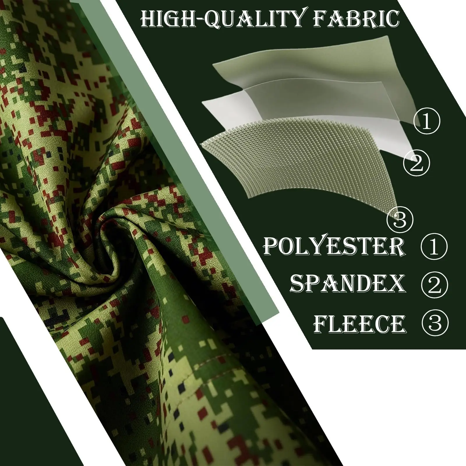 Outdoor Wear Jacket Suits with Hats Scarves, Tactical Camo Waterproof Jacket Set, Russian EMR CAMO Suits Green Costume