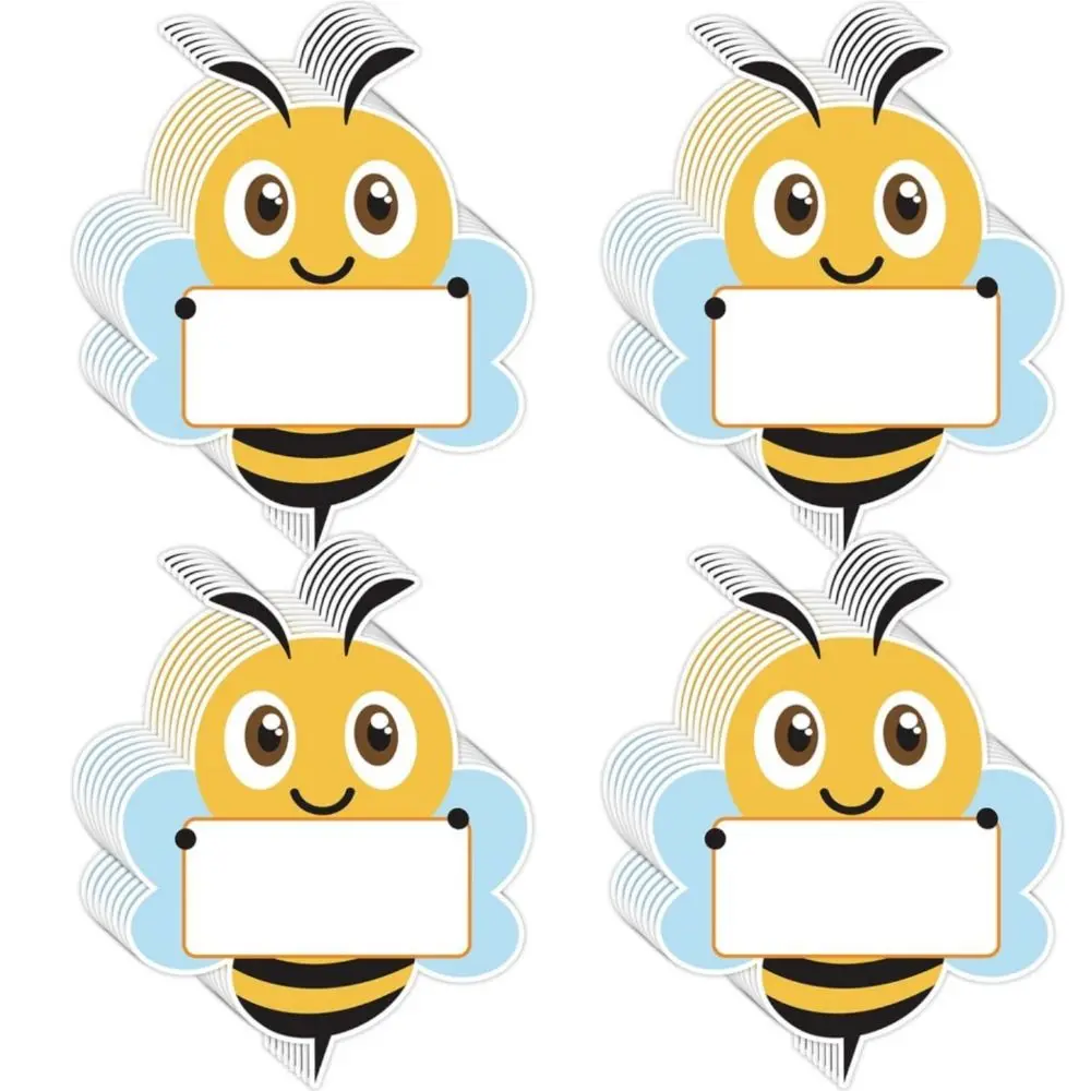 

12Pcs Easy Installation Bee Paper Card Self-adhesive Type No Punching Required Bee Paper Cuttings High Quality Board Decoration