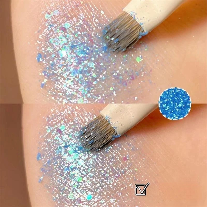 30-Farben-Lidschatten-Palette, Regenbogen-Korallen-Perlenglitter, matte Pailletten, schimmernder, hochpigmentierter Lidschatten für Party- und Tanzshow-Make-up – Detail 14