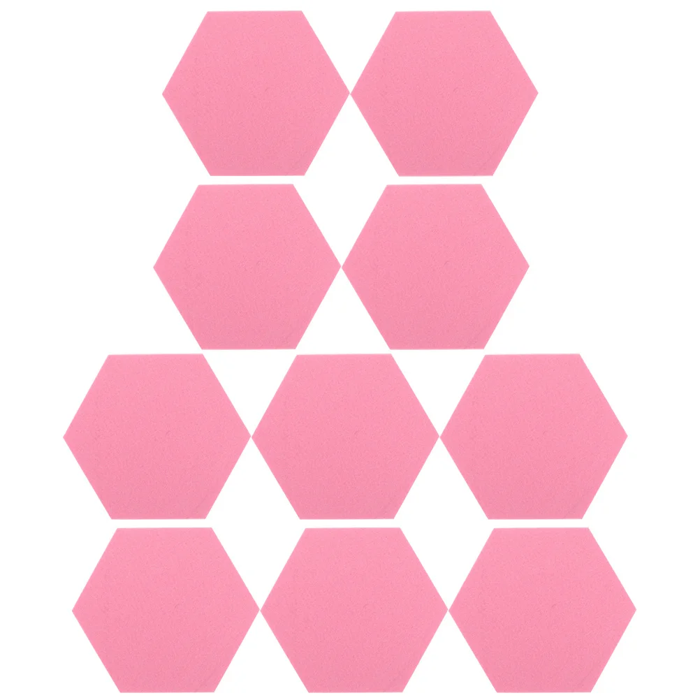 

10pcs Soundproof Felt Wall Decor 3D Home Office School Bulletin Board Display Message Notice Board Decorative Felt Panel