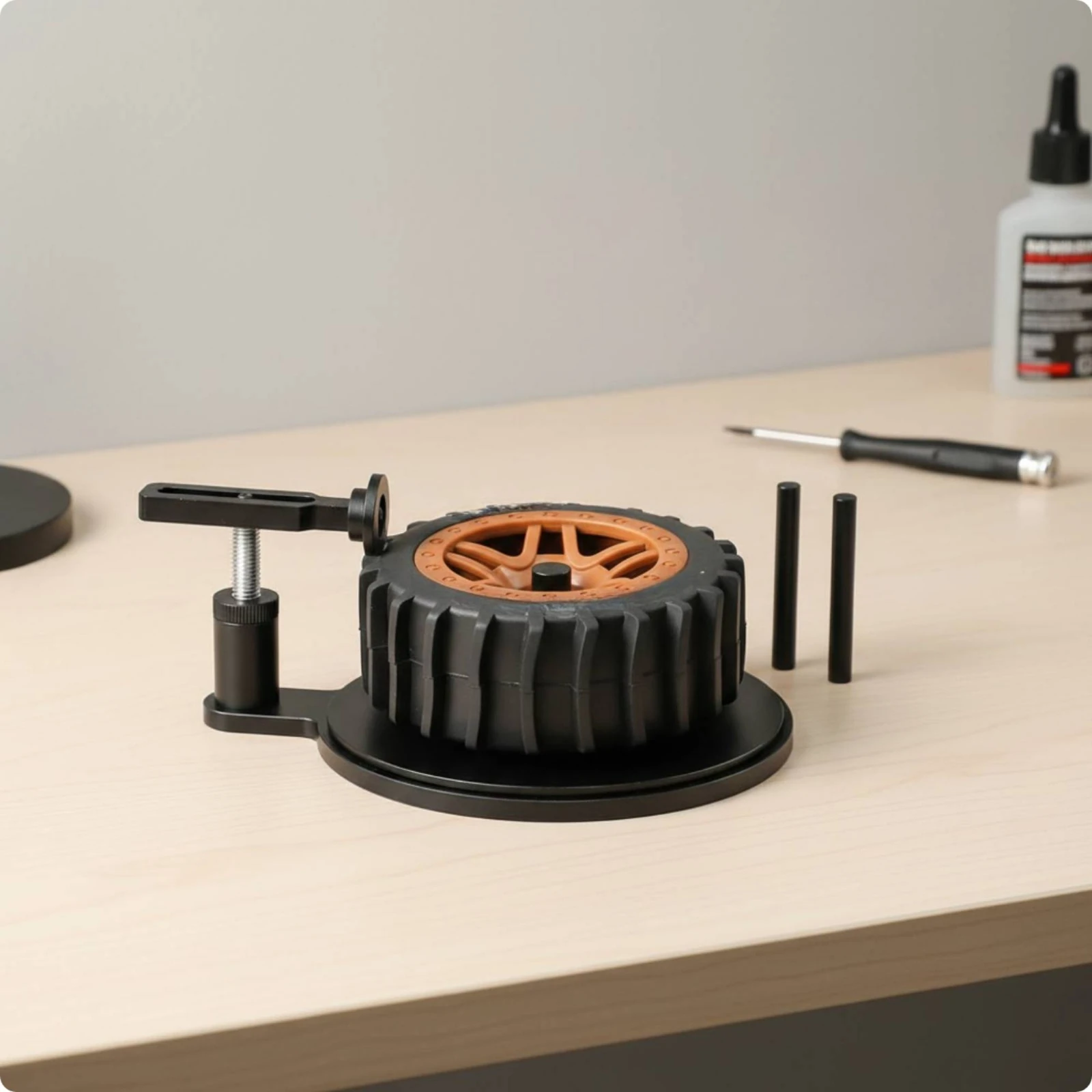 RC Tire Gluing Jig Compact RC Tire Gluer Tool Gluing Jig Rigid Gluer Tool Stable for Hobbyists, Hobby Benches, Repair Stations