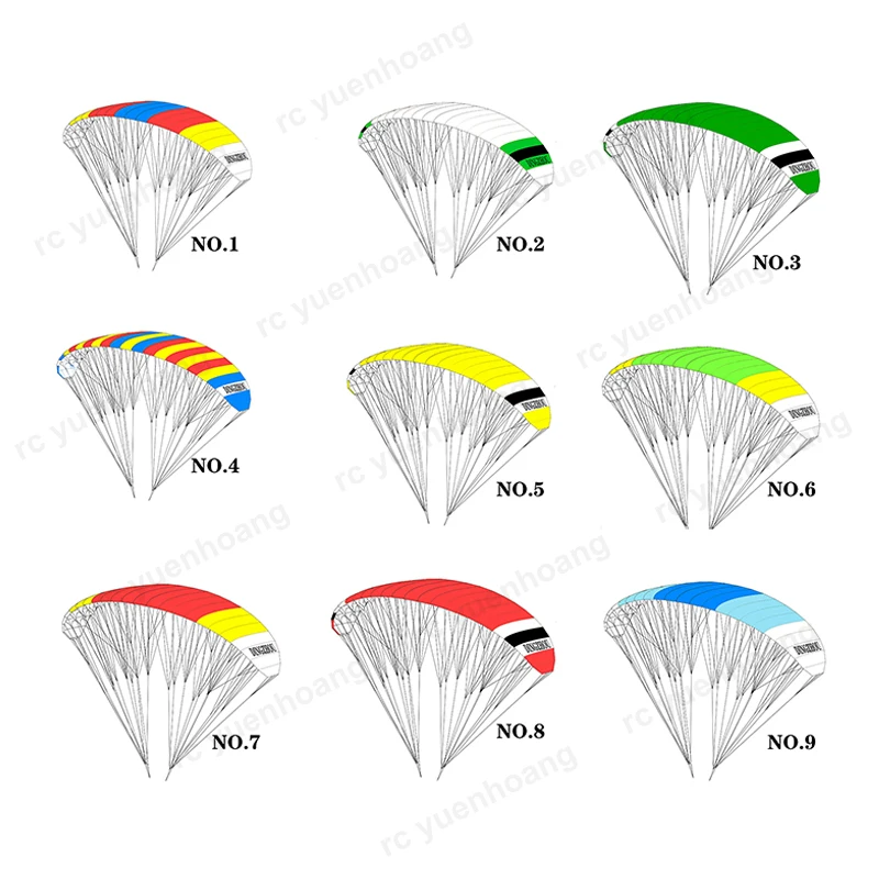 1PCS RC Elektrische Afstandsbediening Paraglider Hoofd 1.5 meter Spanwijdte Parachute Doek voor Indoor Outdoor Power Flying Paragliding