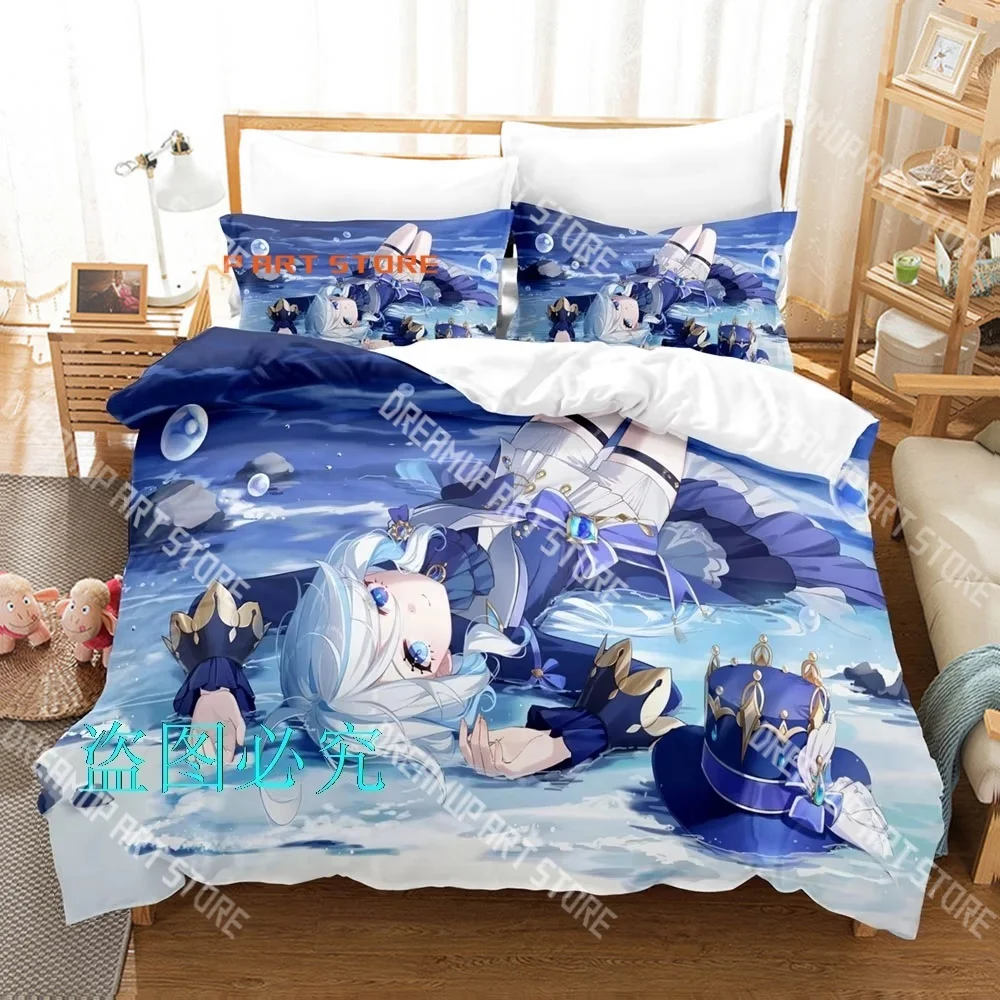 2026 3D Print Genshin Game Impact Bedding Set Single Twin Full Queen King Size Bed Set Adult Kid Bedroom Duvetcover Set