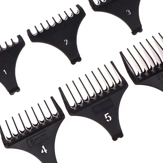 

6Pcs/set 1.5/3/4.5/6/9/12 Mm For T9 Professional Hair Trimmer Limit Comb Universal Guards Hairdresser Hair Cutting Guide Barber