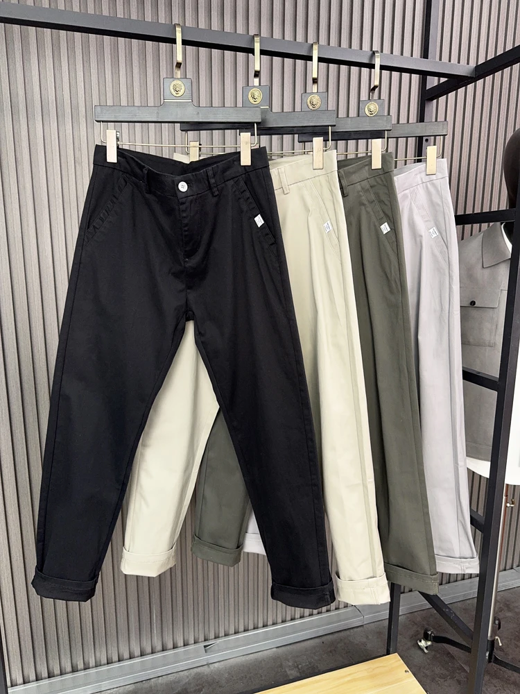 

Svip Men's Slim Fit Straight Leg Pants Comfortable Pure Color Casual Trousers Faionable Autumn Winter Faion entials