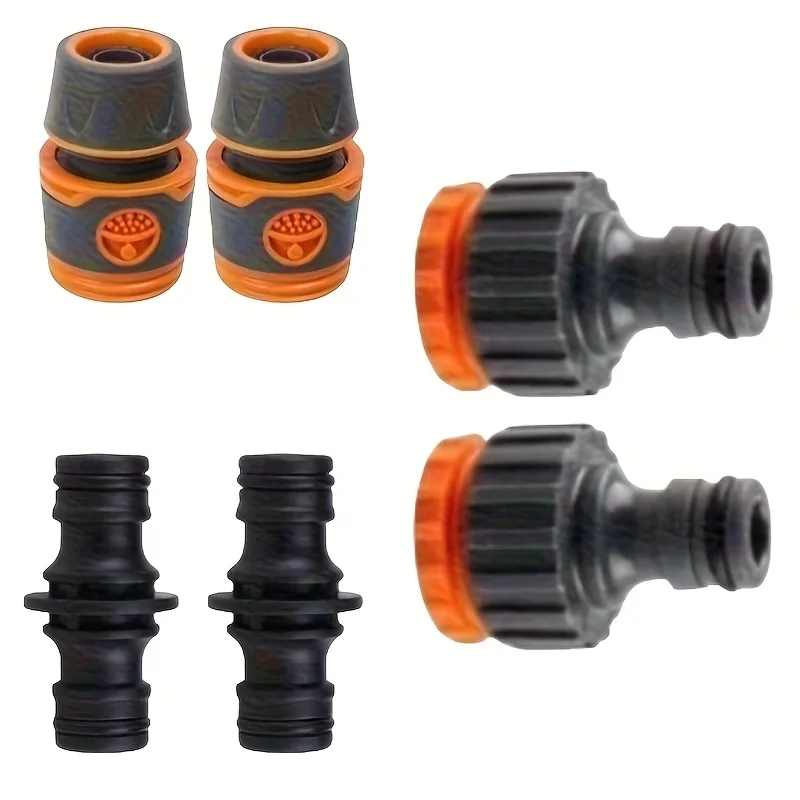 

6pcs Garden Hose Quick Connector Stopwater Connector Garden Tap Water Gun Coupler Watering Pipe Fitting