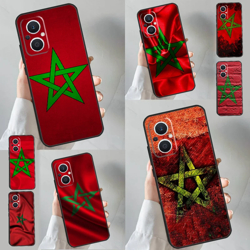 Morocco Moroccan Flag Funda For OPPO Reno 11 F 10 Pro 4 5 6 7 8 Lite 4Z 5Z 8T OPPO Find X6 X5 Pro X2 X3 Neo Case