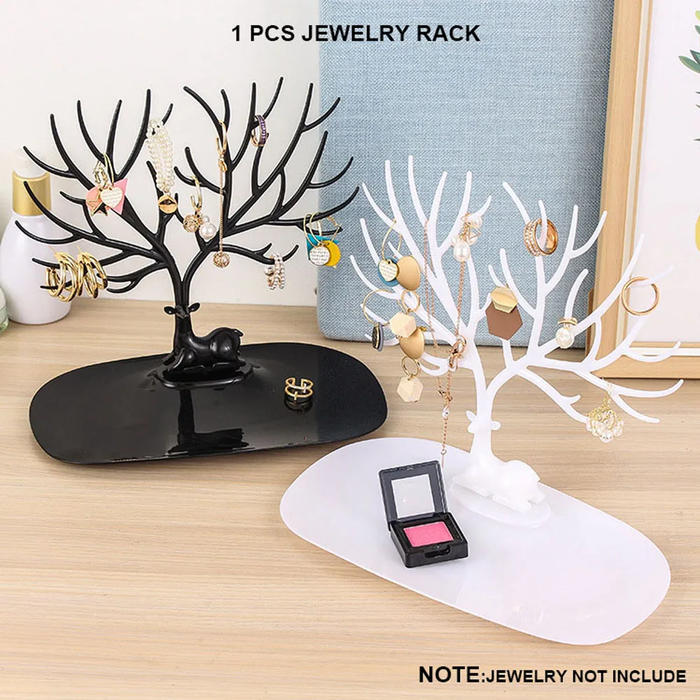 

Bracelet High Quality Plastic Deer Holder Tray Tree Shape Jewelry Organizer Ornament Ring Display Tools Jewelry Display Rack