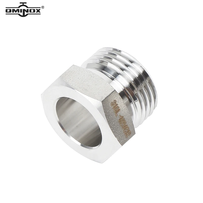 

SS316L Metal Face Seal Fittings Stainless Steel Male Nut 1/4" 1/2" 3/4" 1" SS316L VCR Face Seal Fitting