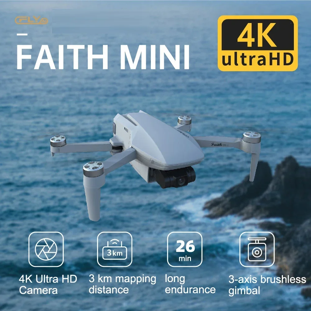 Faith Mini Drone 3 Axis Gimbal Professional GPS Brushless 4K HD Sony Sensor Camera Digital Mapping RC 3KM Master UAV