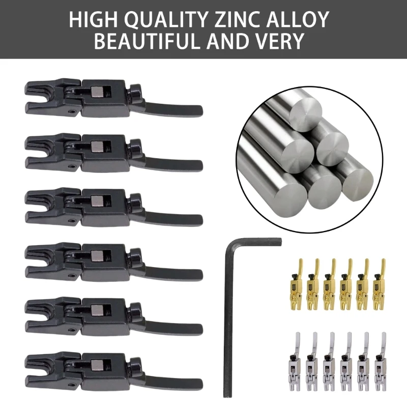 6 個エレキギタートレモロブリッジサドルエレキギター金属ロック弦サドルローラーブリッジトレモロサドル