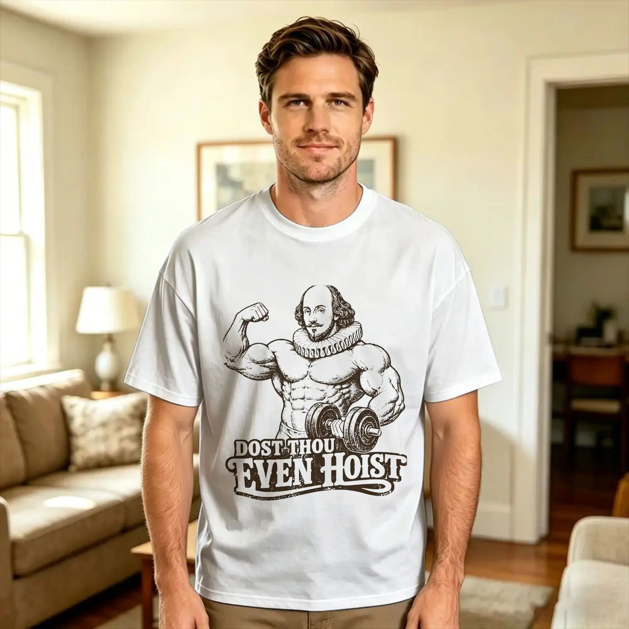Men Women T-Shirt Vintage Shakespeare Dost Thou Even Hoist Gym Art T Shirts Leisure  Beach Tee Shirt Classic Cotton Clothes 6XL