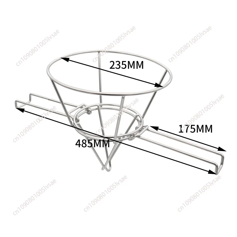 Maple Syrup Cone Filter Holder Deep Fryer Oil Filter Holder With Foldable Arms Stainless Steel Reusable Strainer Rack For