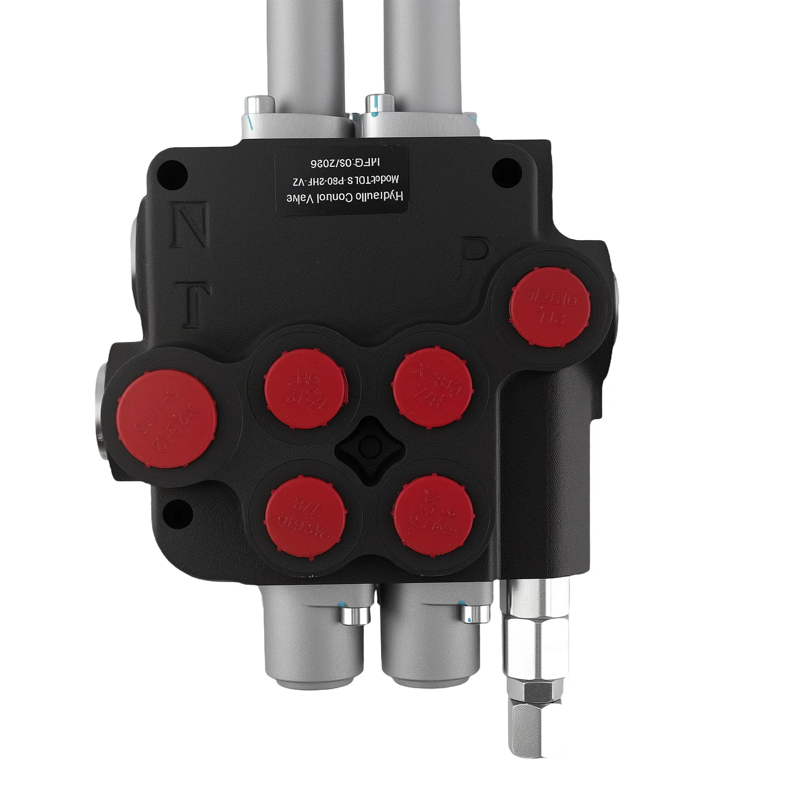 21GPM Hydraulic Directional Valve P80 2 Spool Remote Control Kit with Cables