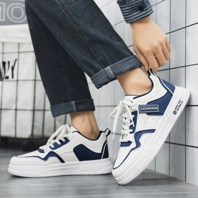 

Нишевые мужские низкие кеды, повседневные туфли на толстой подошве, осенняя мода 2024, трендовые универсальные удобные нескользящие кроссовки на платформе