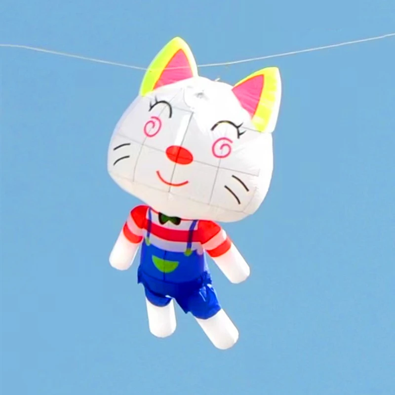 จัดส่งฟรี 3d พอง kites จี้แมวขนาดใหญ่ kite windsock soft kites การ์ตูนเด็ก kite โรงงาน wind kite gel blaster