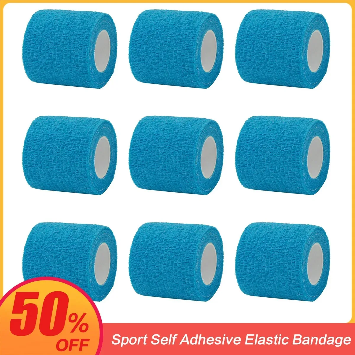 

Sky bleu Sport Self Adhesive Elastic Bandage Wrap Tape Elastoplast For Knee Support Pads Finger Ankle Palm