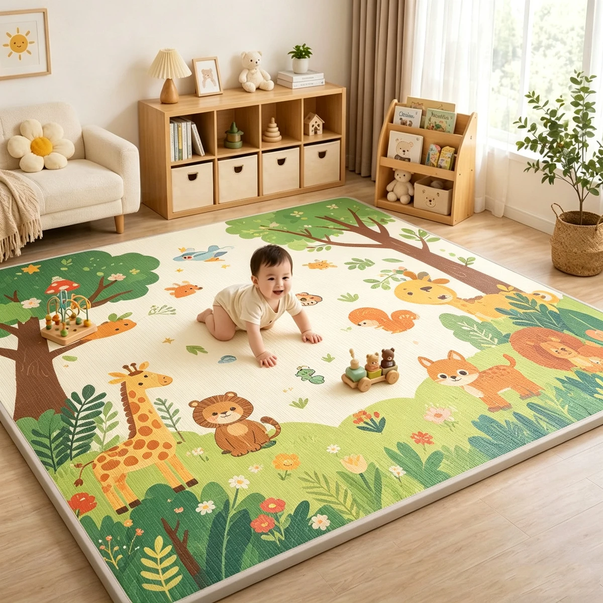 

200x180/180x120/180x150cm Play Mat for Children's Thick Safety Mat Friendly Crawling Play Mats Folding Mat Carpet Rug Playmat