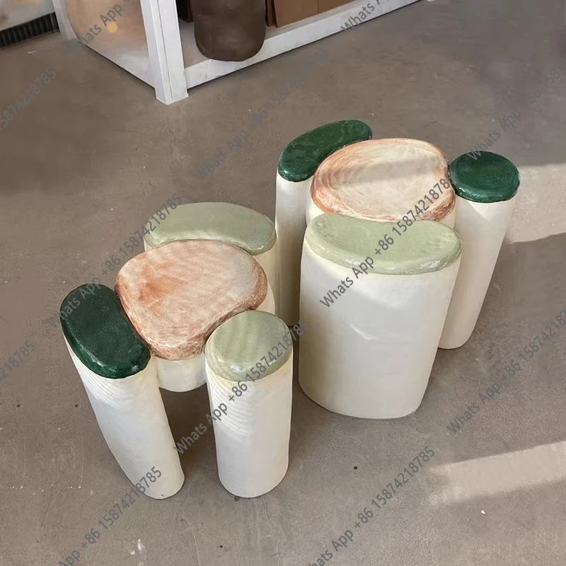 

Nordic simple FRP painted side table living room sofa small apartment designer special-shaped side table