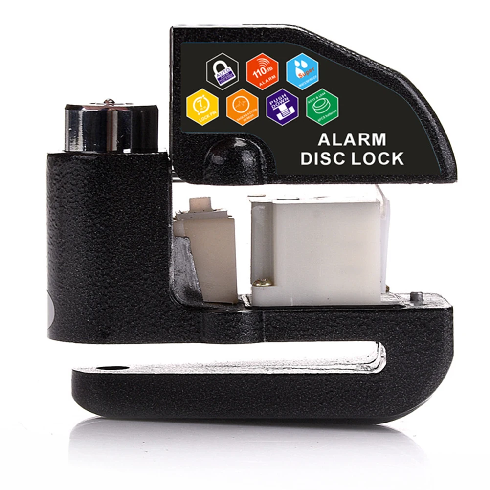 

Disc Alarm Lock Motorcycle Anti-theft Alarm Wheel Disc Brake Lock Security Disc Lock for Motorbike Scooter Bike (Black)