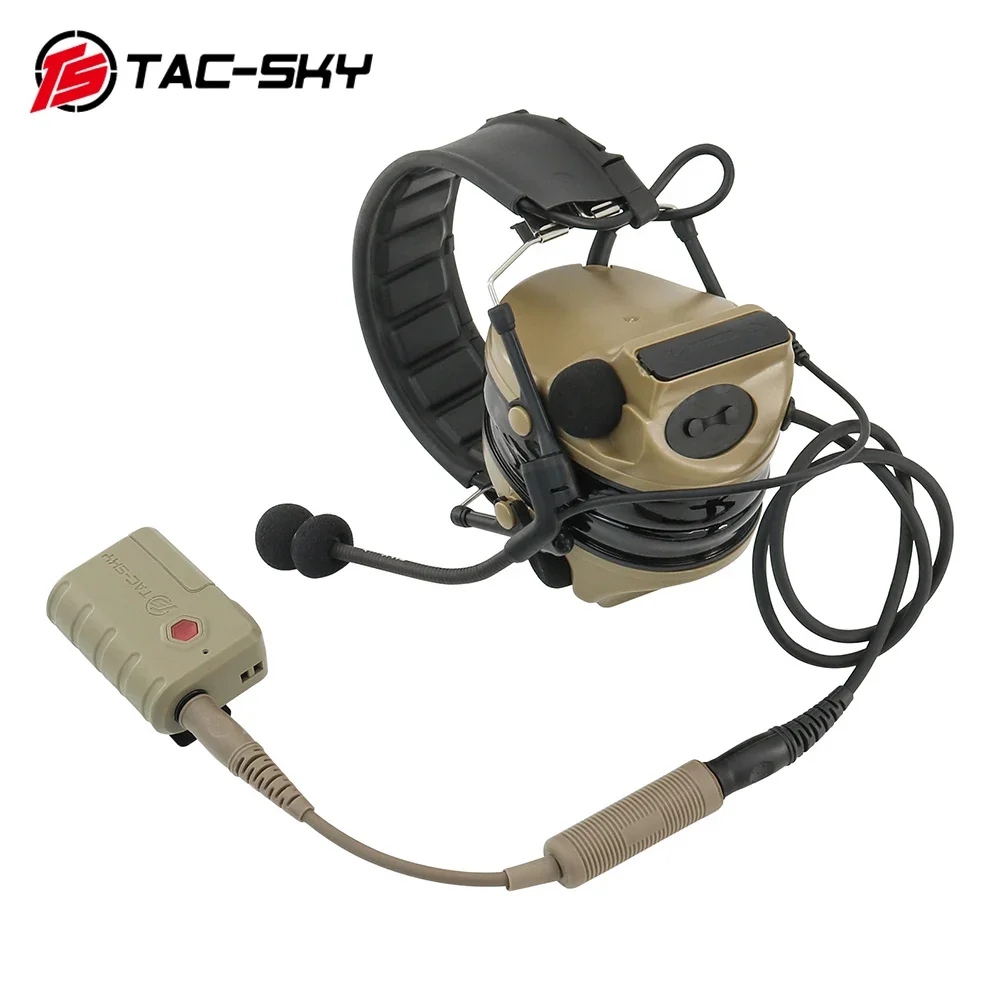 Imagem -05 - Tac-sky Tático Ppt Fone de Ouvido Adaptador Bluetooth Ptt para Fcs Amp Msa Sordin Tci Peltor Comtac Airsoft Tiro Tático Fone de Ouvido