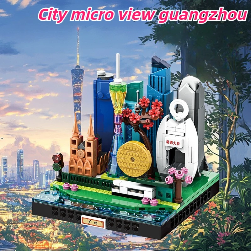 

Строительный блок City Micro View Guangzhou Small Grain Развивающие игрушки в сборе для детей 6-12 летвенивениadio klocki어린이 require선물румбокс
